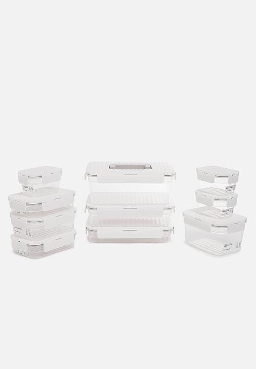 LocknLock - Wave container small set of 3 - white