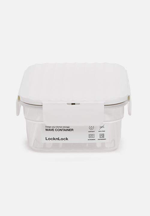 LocknLock - Wave container medium set of 4 - white