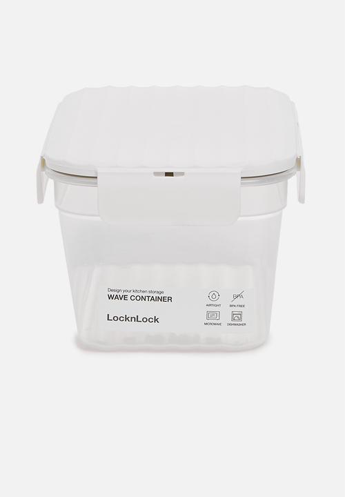 LocknLock - Wave container medium set of 4 - white