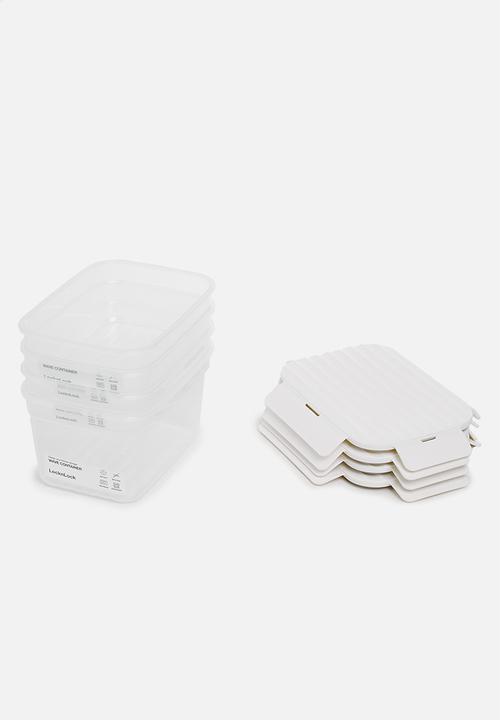 LocknLock - Wave container medium set of 4 - white