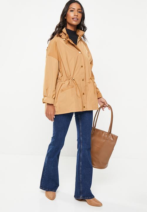 POLO - Wmn long sleeve parka jacket - camel