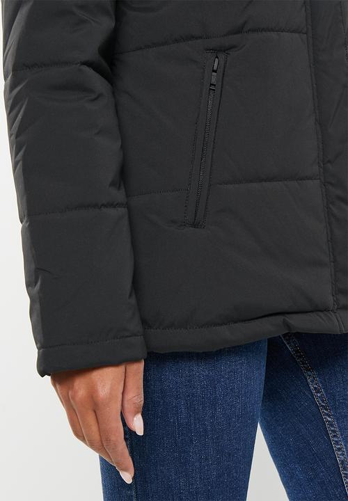 POLO - Wmn long sleeve puffer jacket - black