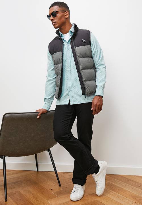 Lark & Crosse - Printed long sleeve cotton shirt - light green