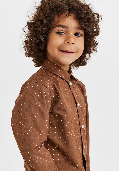 H&M - Cotton shirt - brown/spotted