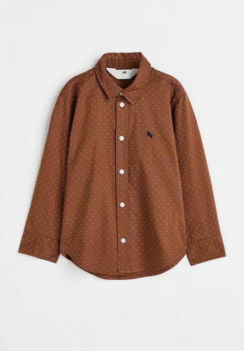 H&M - Cotton shirt - brown/spotted