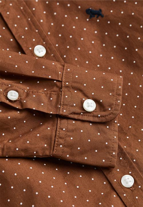 H&M - Cotton shirt - brown/spotted