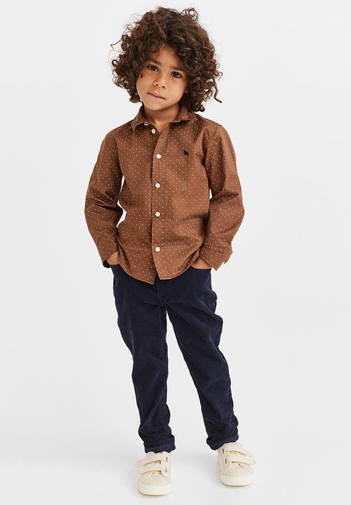 H&M - Cotton shirt - brown/spotted