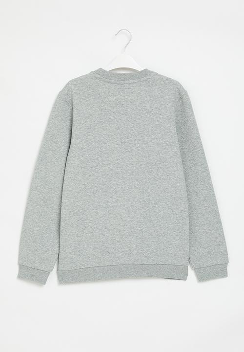 Aca Joe - Boys aca joe lazer cut crew sweater - grey melange