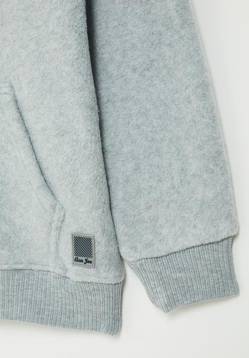 Aca Joe - Boys aca joe polar fleece applique core sweater - grey melange & red