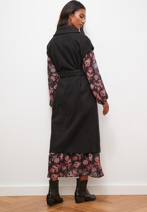 edit - Shawl coat - black