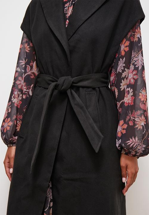 edit - Shawl coat - black