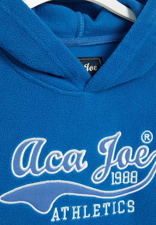 Aca Joe - Boys aca joe polar fleece applique hoody sweater - blue