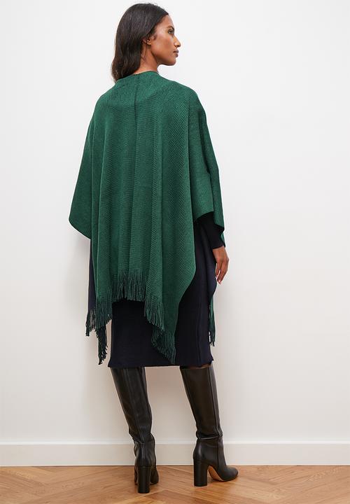 edit - Kensley poncho - green & navy