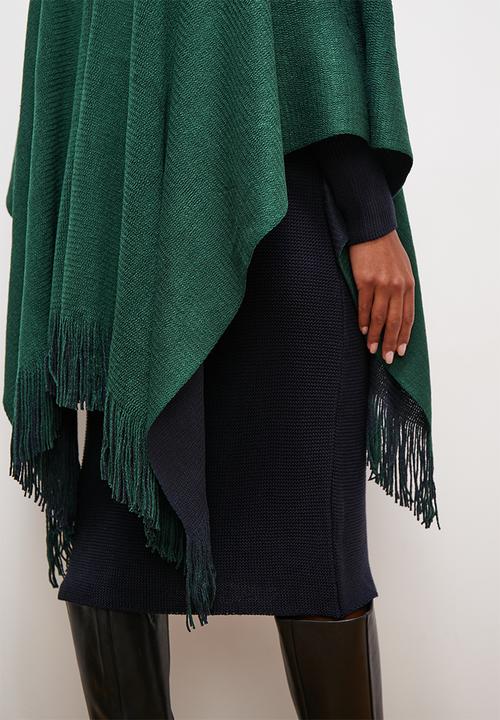 edit - Kensley poncho - green & navy