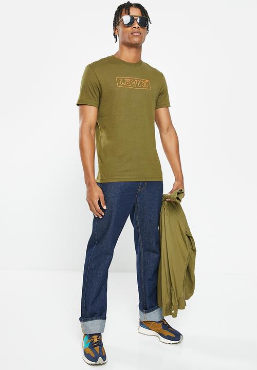 Levi’s® - outline branded grp tee - dark olive