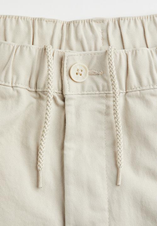 H&M - Relaxed fit twill trousers - natural white
