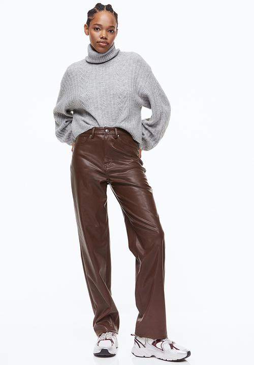 H&M - 90s straight trousers - brown