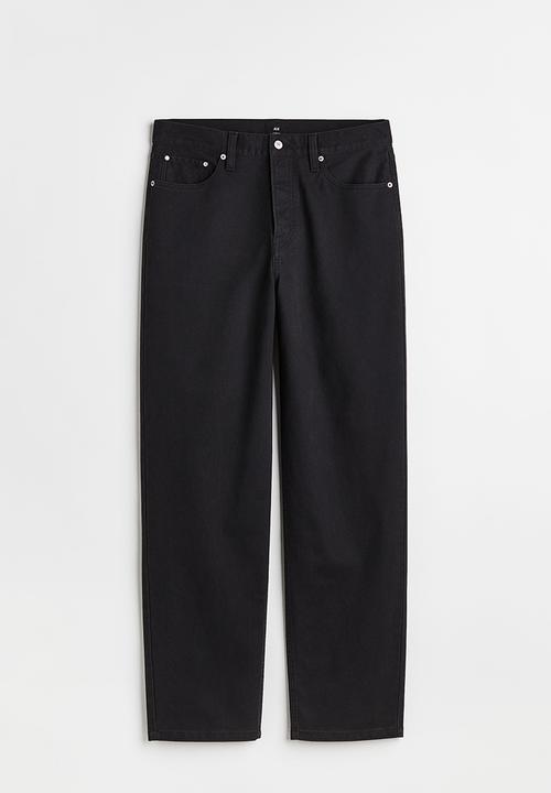 H&M - Loose fit 5-pocket twill trousers - black