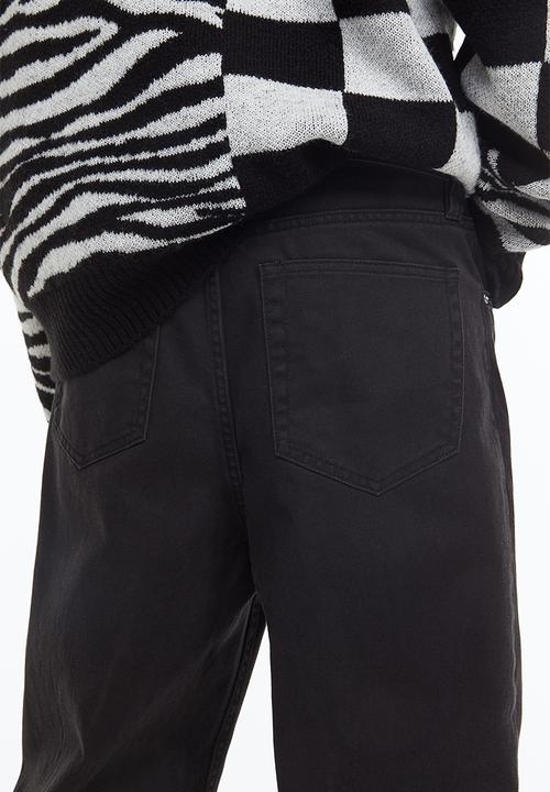 H&M - Loose fit 5-pocket twill trousers - black