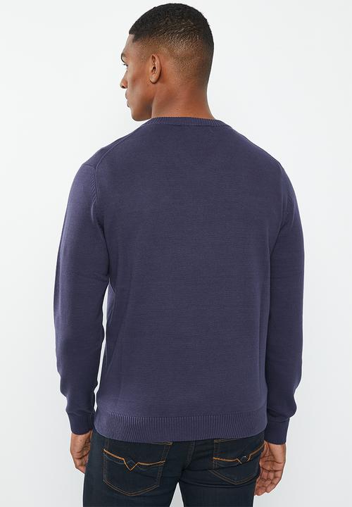 Pringle of Scotland - The roger long sleeve core v-neck - blue