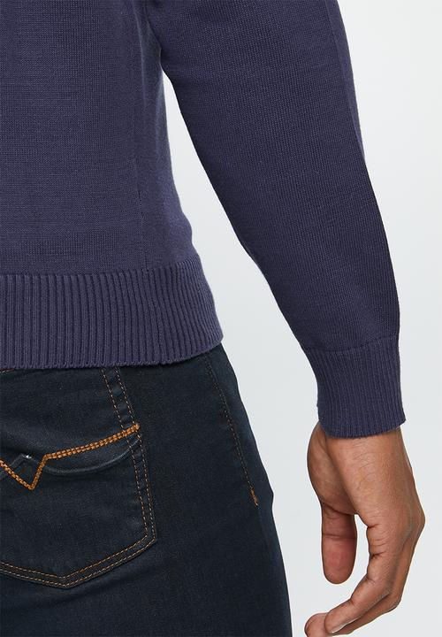 Pringle of Scotland - The roger long sleeve core v-neck - blue