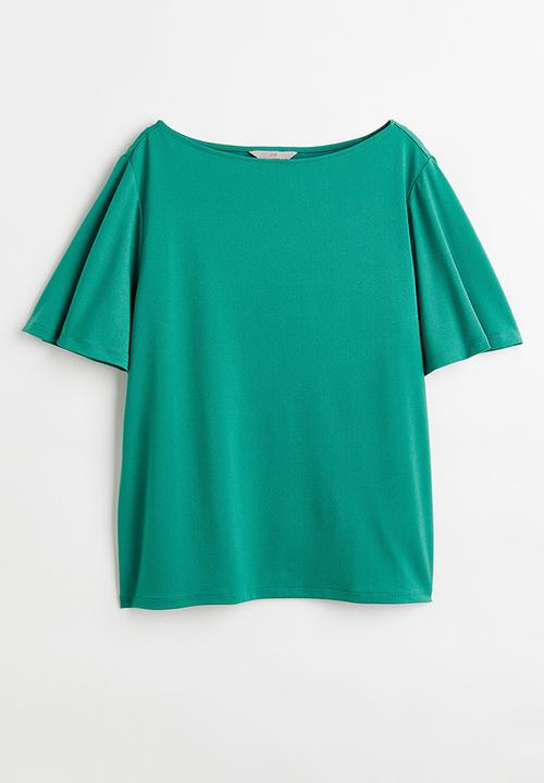 H&M - Boat-neck top - turquoise