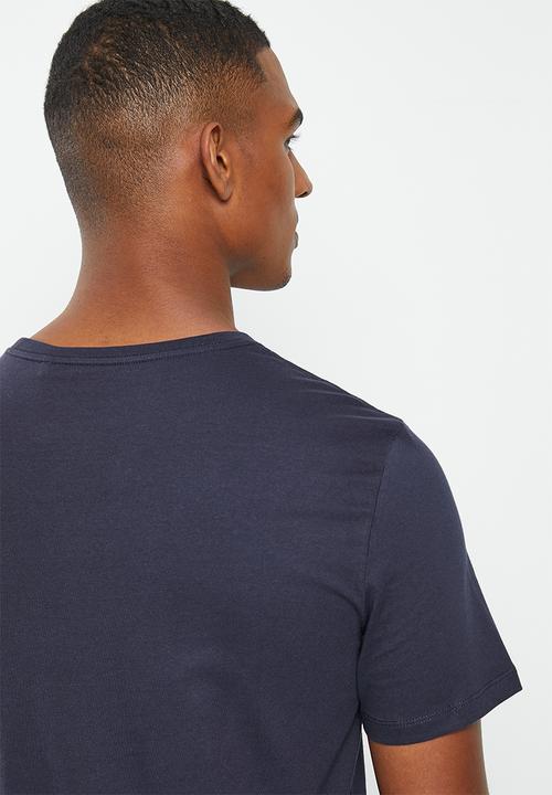 Pringle of Scotland - Embossed printed fashion short sleeve tee - navy