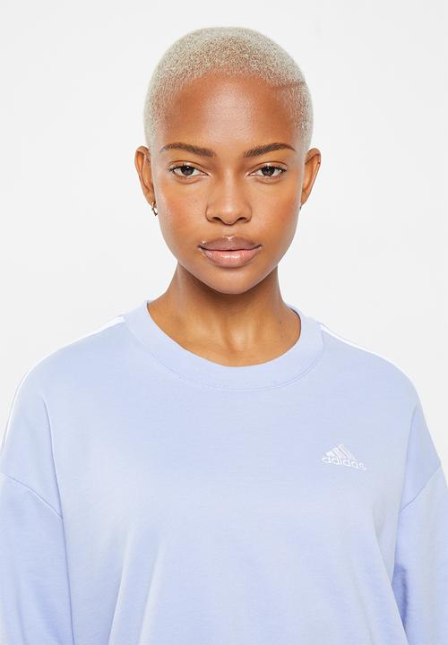adidas Performance - W 3s crew sweat - blue dawn & white