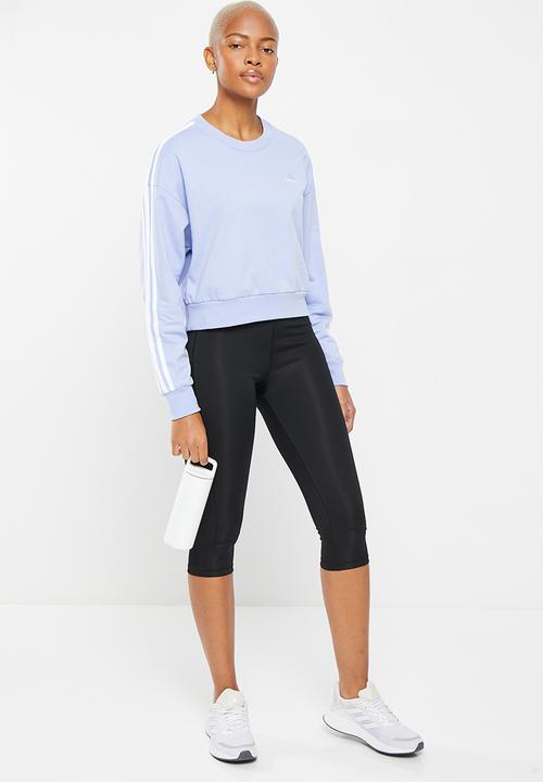adidas Performance - W 3s crew sweat - blue dawn & white