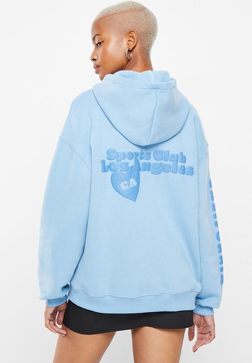 Supré  - Paige oversized printed hoodie -  cali blue/la