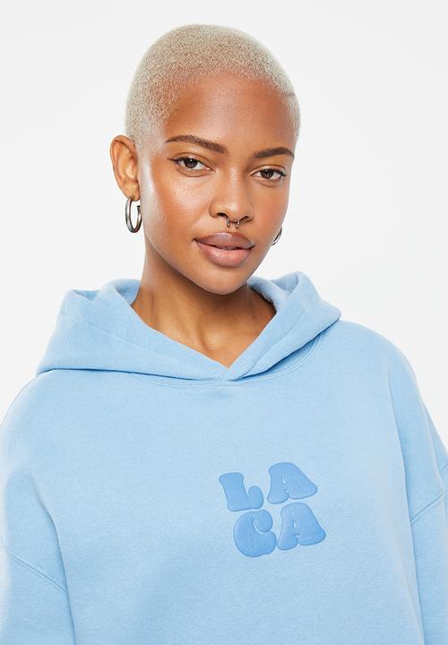 Supré  - Paige oversized printed hoodie -  cali blue/la
