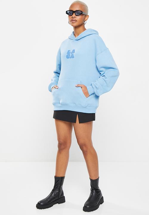 Supré  - Paige oversized printed hoodie -  cali blue/la