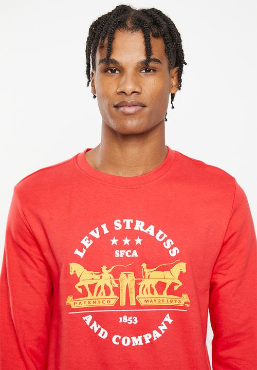 Levi’s® - circle text grp sweat - poppy red