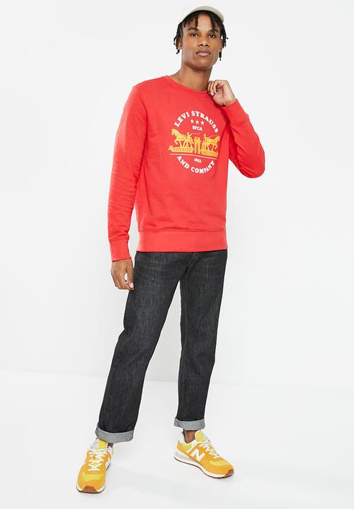 Levi’s® - circle text grp sweat - poppy red