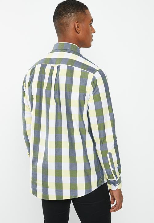 Pringle of Scotland - Long sleeve classic shirt - yellow & navy