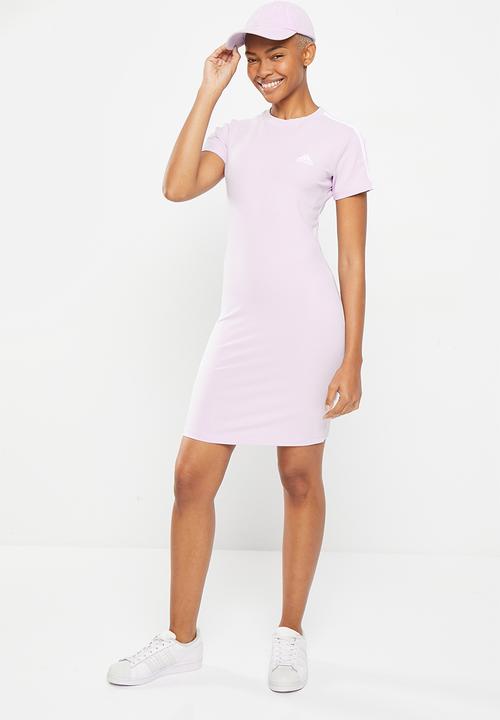 adidas Performance - W 3s fit t dress - silver dawn & white