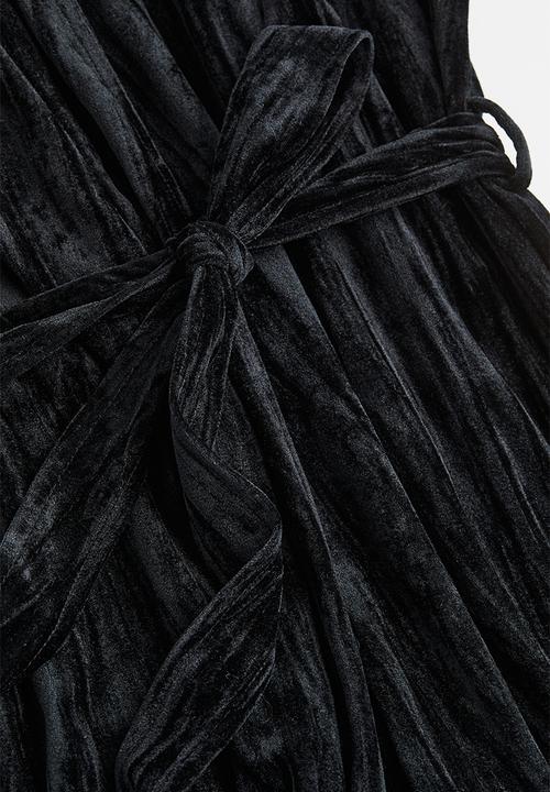 H&M - Velour dressing gown - black