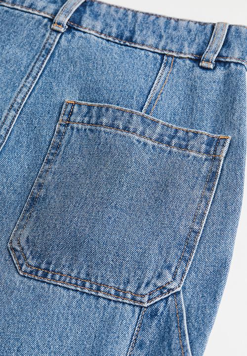 H&M - Wide cargo trousers - denim blue