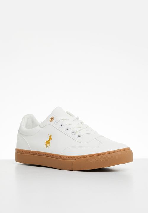 POLO - Basic gum sole sneaker - white