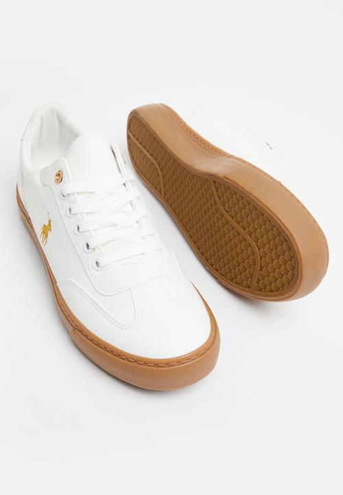 POLO - Basic gum sole sneaker - white