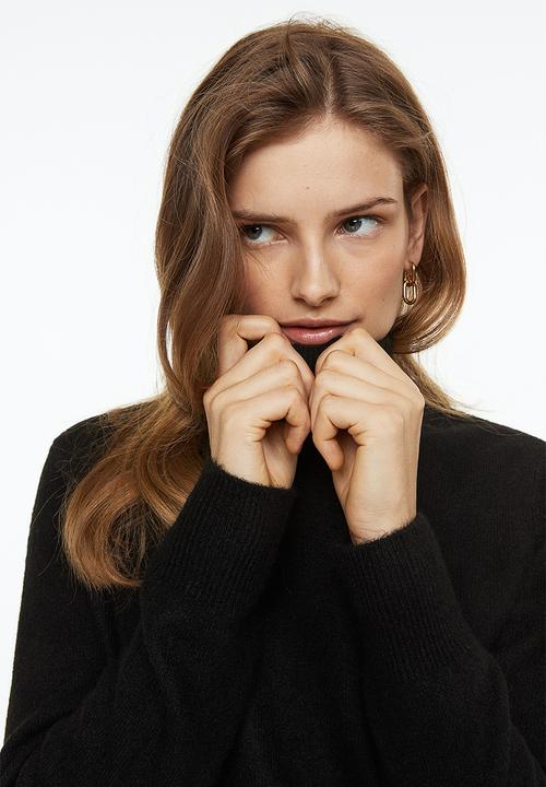 H&M - Polo-neck jumper - black