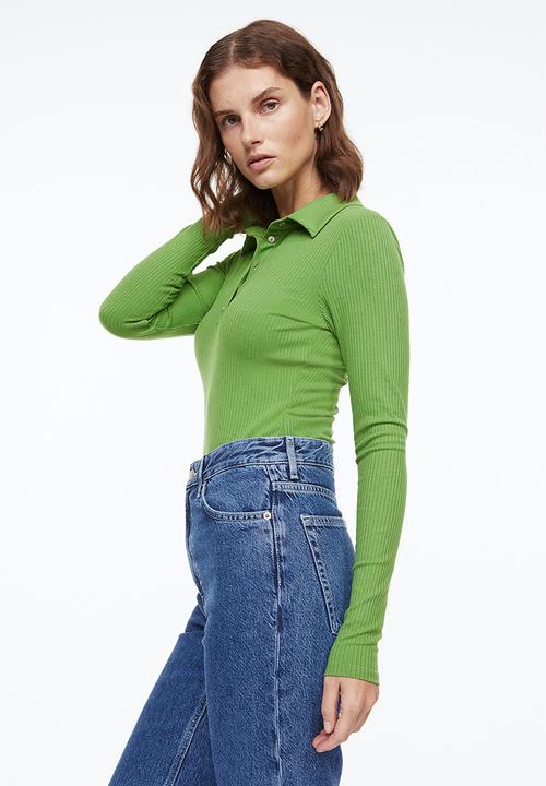 H&M - Ribbed jersey body - green