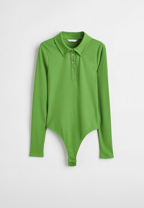 H&M - Ribbed jersey body - green