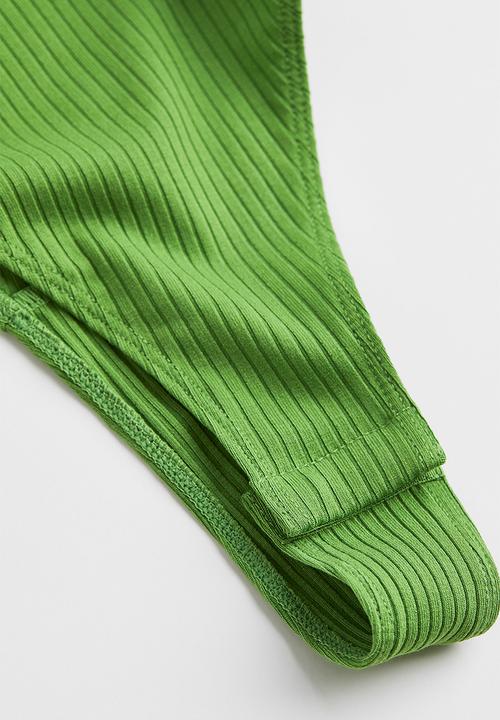 H&M - Ribbed jersey body - green