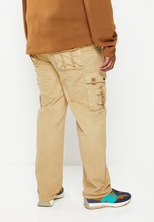 basicthread - Enzyme washed utility plus belted chino - khaki