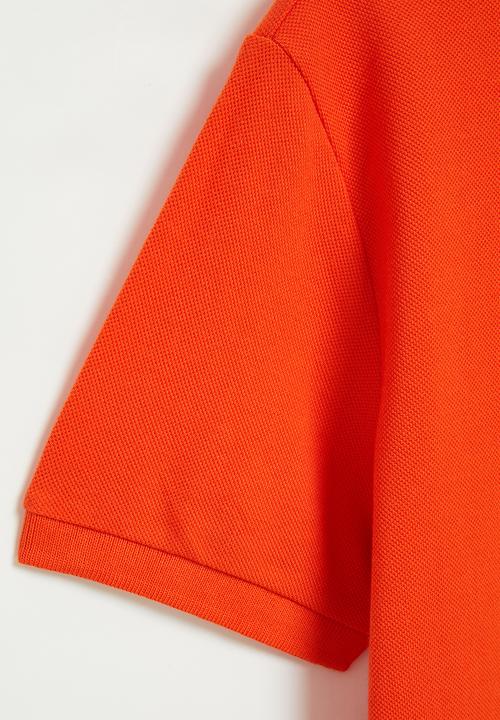 GUESS - Short sleeve polo - techno orange