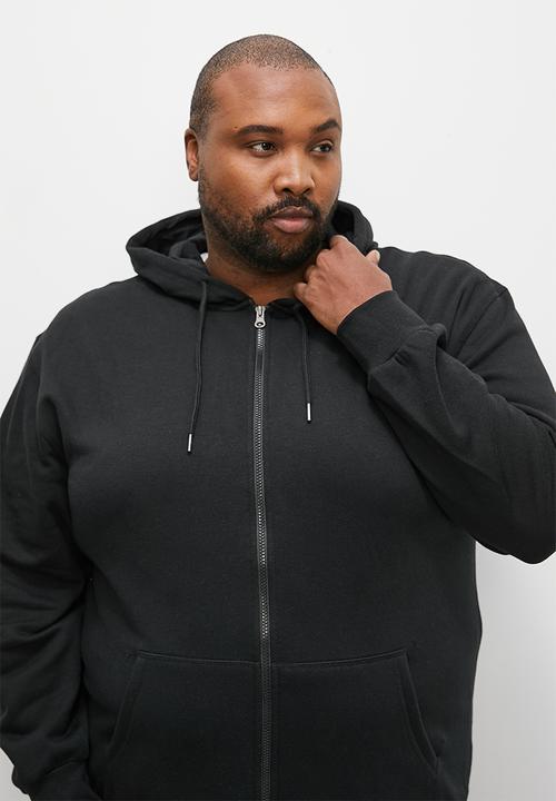 Superbalist - Plus noel basic zip through hoodie - black