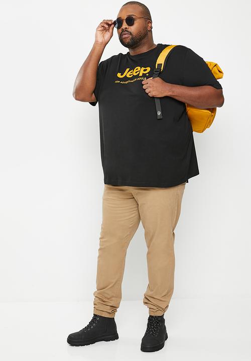 JEEP - Plus jeep logo print tee - black