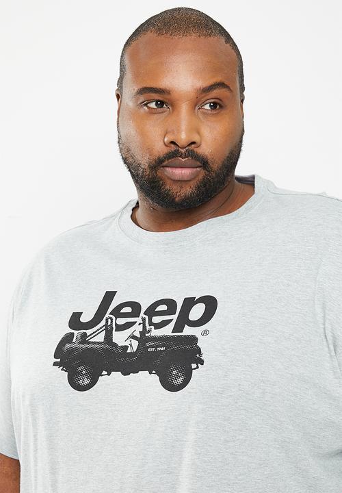 JEEP - Plus car icon print tee - grey