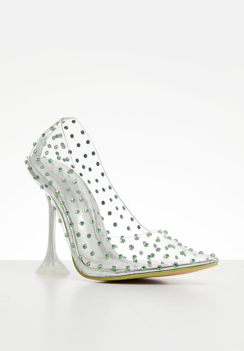 Public Desire - Fancy pointed toe cake stand court heel - lime